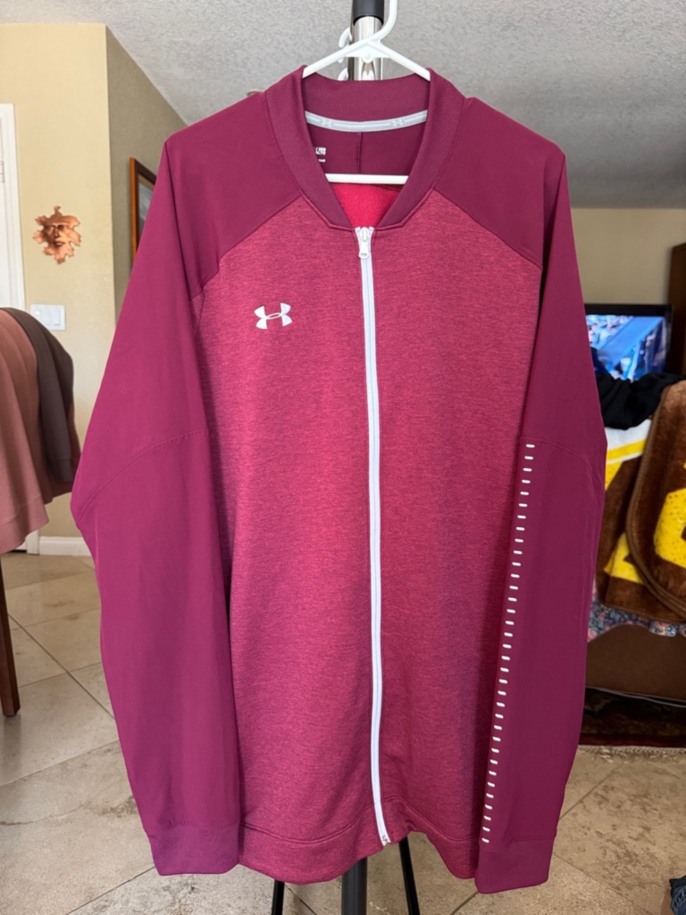 Under Armour Maroon Full-Zip Performance Jacket